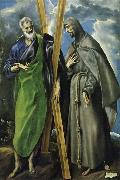 unknow artist Hl. Andreas and Hl. Franziskus, el Greco(1540-1614) oil painting